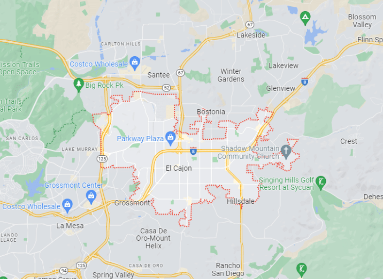 el cajon map