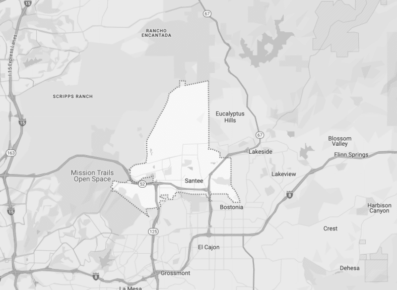 santee, california service area