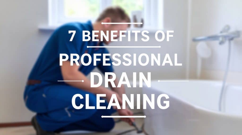 professional plumber cleaning bathroom drain
