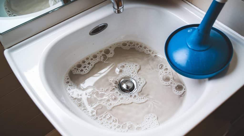 slow drain sink