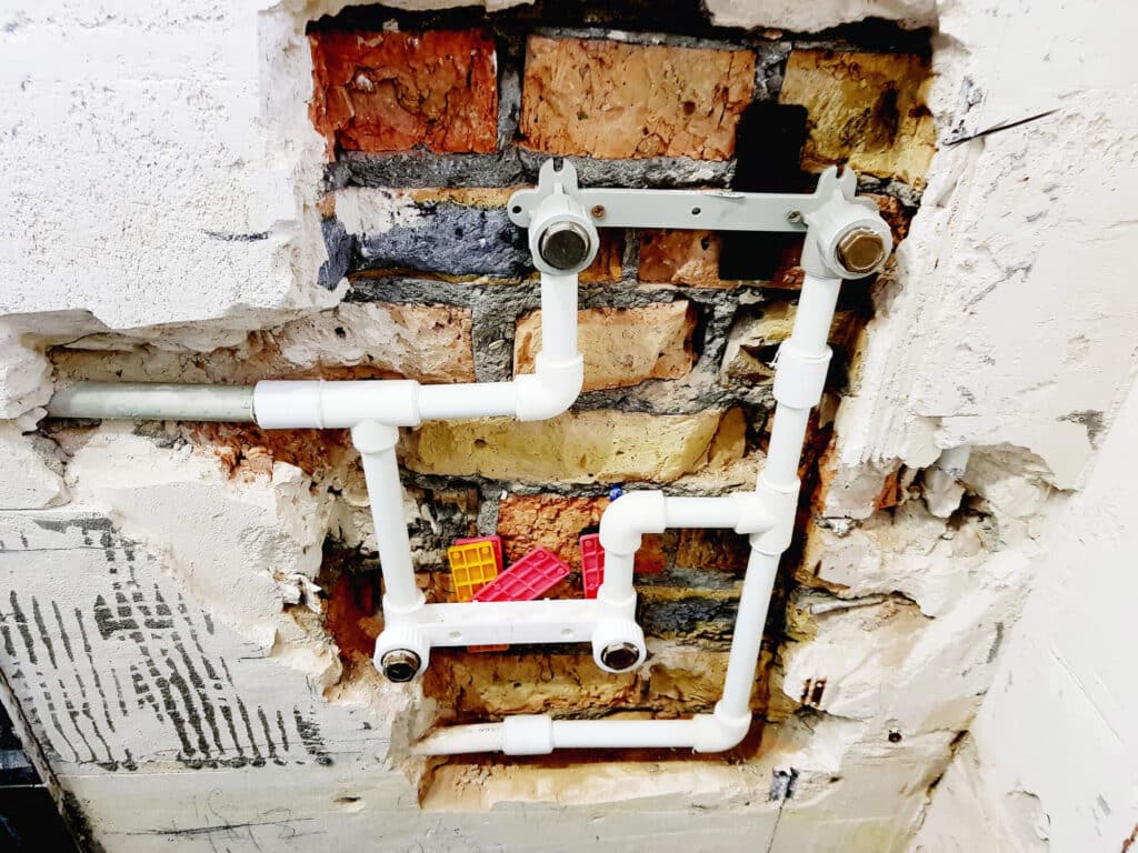 replaced water pipes
