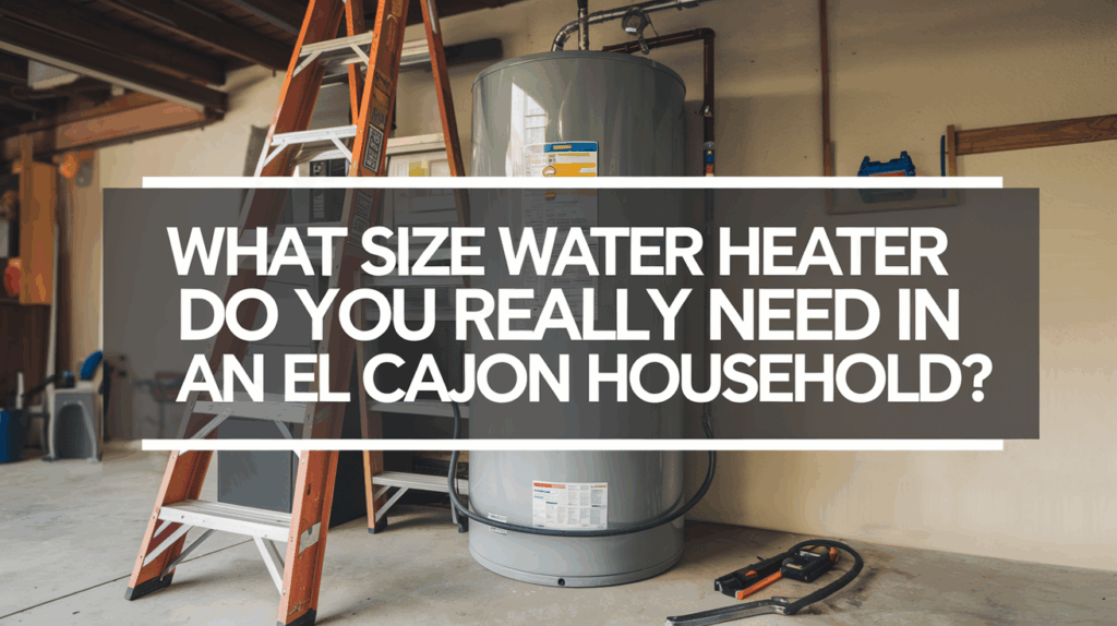 a water heater in a garage.