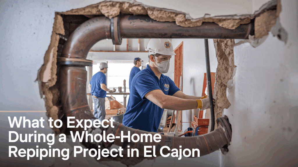a whole-home repiping project in El Cajon.