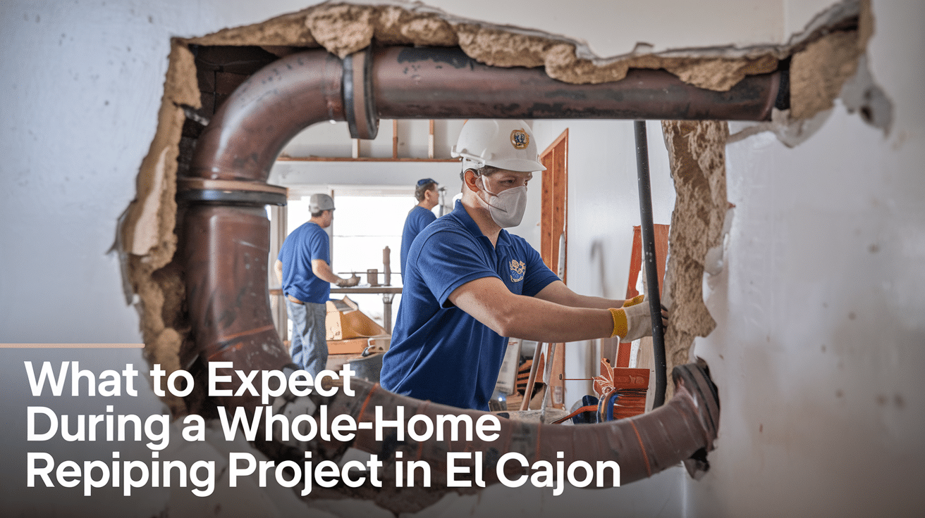 a whole-home repiping project in El Cajon.