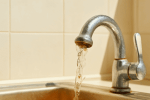 faucet from a kitchen sink