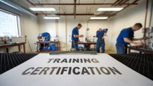 plumbers in training