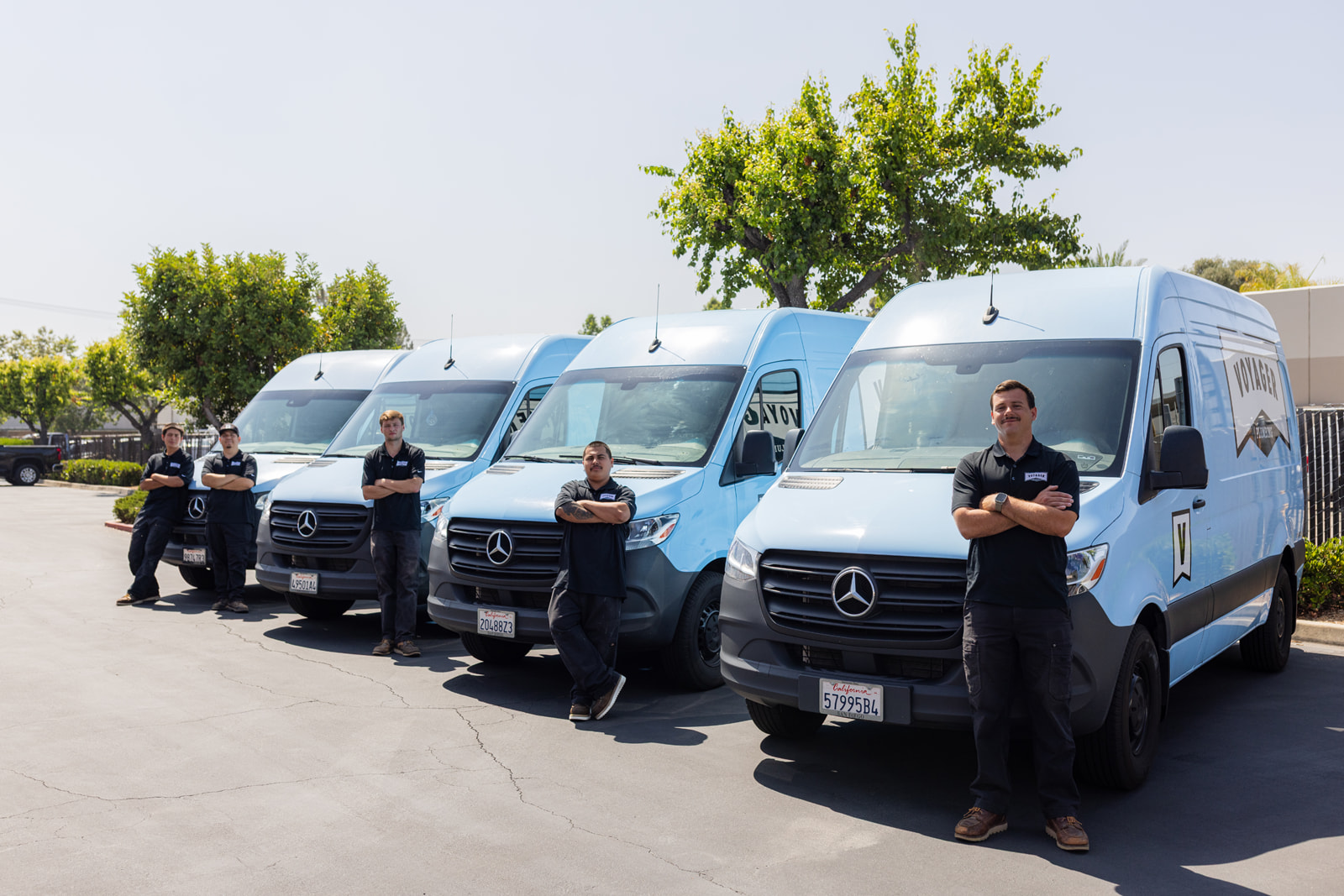 Voyager team & service trucks