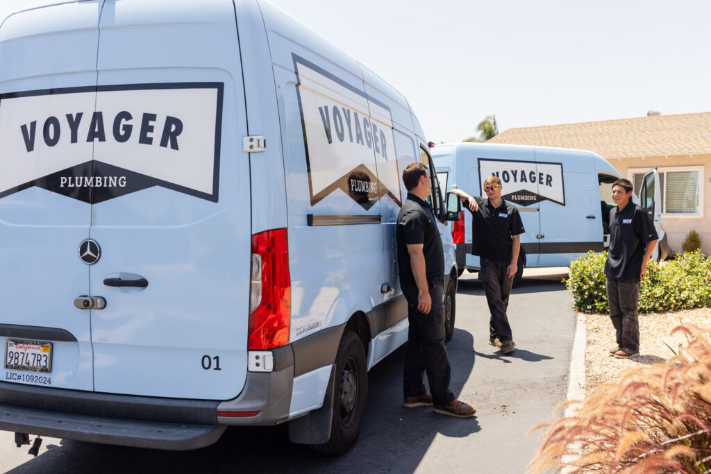 Voyager team arriving at home with basement flooding