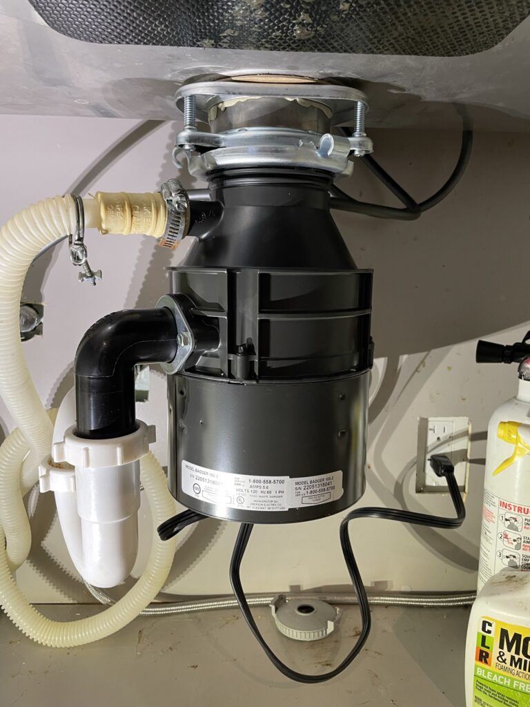 new garbage disposal isntalled